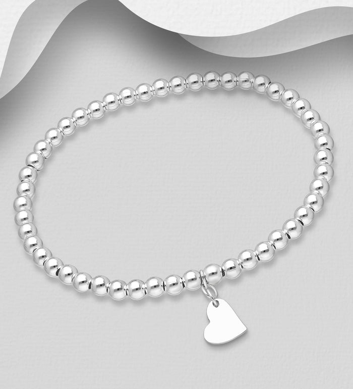 Sterling Silver Heart Bracelet